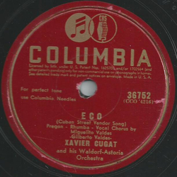 Xavier Cugat and his Waldorf-Astoria Orchestra - Eco / Prisionero del Mar