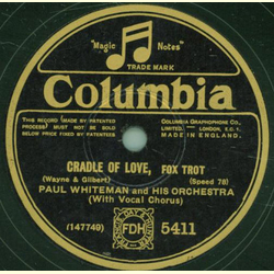 Paul Whiteman and his Orchestra - Cradle of Love / Nola