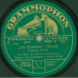 Groes Streichorchester: Manfred Gurlitt - Der Freischtz (Weber), Fantasie Teil I und II