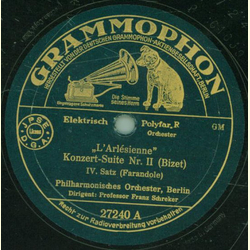 Philharmonisches Orchester, Berlin: Franz Schreker - LArlsienne Konzert-Suite Nr. II