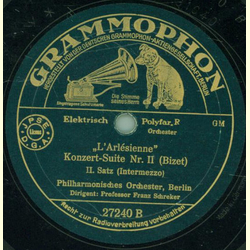 Philharmonisches Orchester, Berlin: Franz Schreker - LArlsienne Konzert-Suite Nr. II