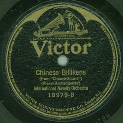 International Novelty Orchestra - Twas in the Month of May-Katinka / Chinese Billikens