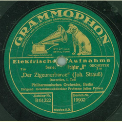 Philharmonisches Orchester, Berlin: Julius Prüwer - Der Zigeunerbaron