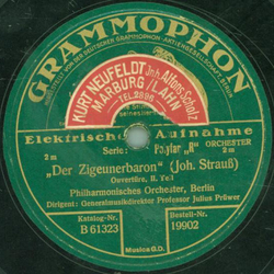 Philharmonisches Orchester, Berlin: Julius Prwer - Der Zigeunerbaron