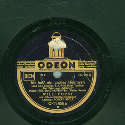 Willi Forst - Ich hab ein groes Heimweh! / Das ist die...