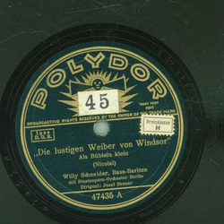 Willy Schneider, Ba-Bariton - Die lustigen Weiber von...