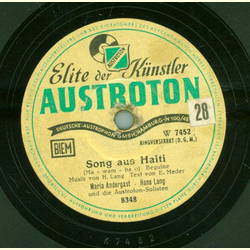 Maria Andergast, Hans Lang - Der Herr Torero / Song aus Haiti