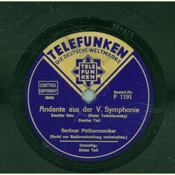 Berliner Philharmoniker - Andante aus der V. Symphonie (Peter Tschaikowsky)