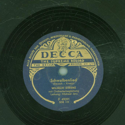 Wilhelm Strienz - Schwalbenlied / Sing mir das Lied noch...