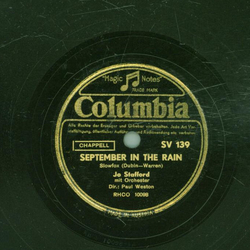 Jo Stafford, Frankie Laine - September in the rain / Chow, Willy