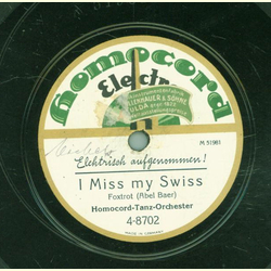 Homocord-Tanz-Orchester - Valencia / I miss my Swiss