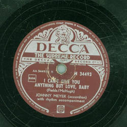 Johnny Meyer - I cant give you anything but Love, Baby / Broadway melody