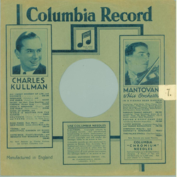Original Columbia Cover für 25er Schellackplatten A17 B