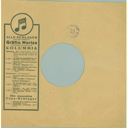 Original Columbia Cover für 25er Schellackplatten A7 B