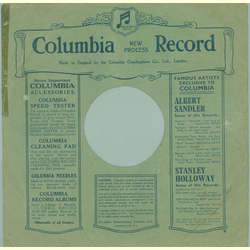 Original Columbia Cover für 25er Schellackplatten A29 A