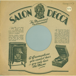 Original Decca Cover für 25er Schellackplatten A7 C