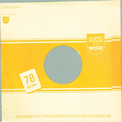 Original Decca Cover für 25er Schellackplatten A11 B