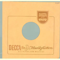 Original Decca Cover für 25er Schellackplatten A13 A