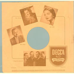 Original Decca Cover f�r 25er Schellackplatten A13 C