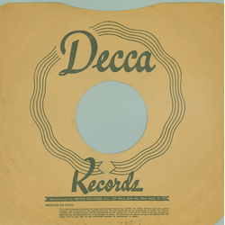 Original Decca Cover für 25er Schellackplatten A37 C