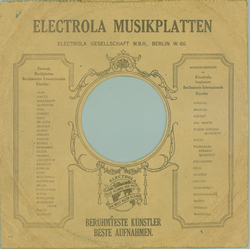 Original Electrola Cover für 25er Schellackplatten A11 C