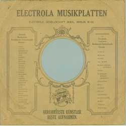 Original Electrola Cover fr 25er Schellackplatten A11 C