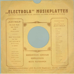 Original Electrola Cover für 25er Schellackplatten A12 C