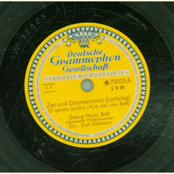 Georg Hann, Baß - Zar und Zimmermann, O sancta justitia /...