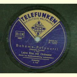 Lajos Kiss mit Orchester - Boheme-Potpourri Teil I / Teil II