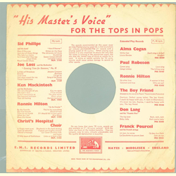 Original HMV Cover f�r 25er Schellackplatten A3 B