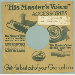 Original HMV Cover für 25er Schellackplatten A6 B