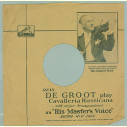Original HMV Cover für 25er Schellackplatten A18 B