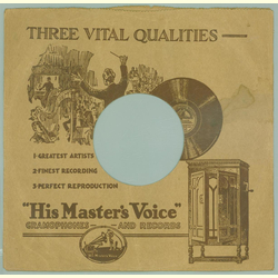 Original HMV Cover für 25er Schellackplatten A35 B