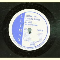 Art Hodes - Shes crying for me / Slow em down blues