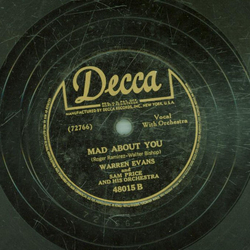 Warren Evans - Dont be late / Mad about you