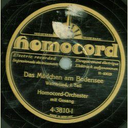 Homocord-Orchester - Das Mädchen am Bodensee, Walzerlied...