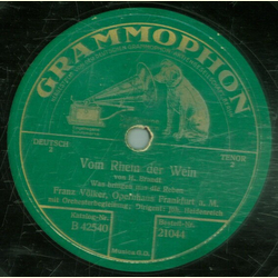 Franz Vlker - Vom Rhein der Wein / Ich hab heut Nacht...