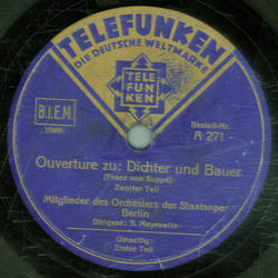 Mitglieder des Orchester der Staatsoper Berlin - Ouverture zu: Dichter und Bauer Teil I und II
