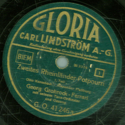 Georg Grohrock - Zweites Rheinländer Potpourri Teil I und II