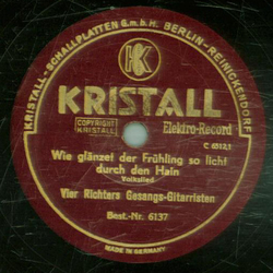 Vier Richters Gesangs-Gitarristen - Wie glänzet der...