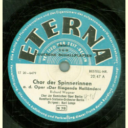 Karl Lange - Chor der Spinnerinnen / Matrosenchor
