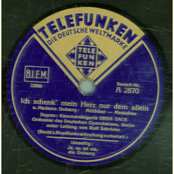 Erna Sack - Ich schenk mein Herz nur dem allein / Ja so...