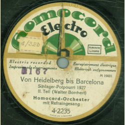 Homocord-Orchester - Von Heidelberg bis Barcelona Teil I / Teil II