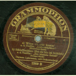Carmen Lahrmann - a) Auf meinem Teller b) Polly-Wolly Doodle / a) Wenn ich erst komm  b) Schlafliedchen (Bei dir bin ich frhlich)