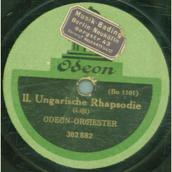 Odeon-Orchester - Der Prophet / II. Ungarische Rhapsodie