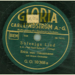 Erica von Hausmann - Solvejgs Lied / Toselli-Serenade
