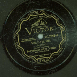 Paul Whiteman / The Virginians - Smile / Away from down...