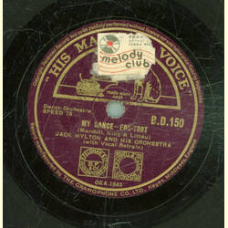 Jack Hylton - My Dance / Far away in shanty Town