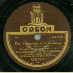 Lotte Lehmann - Der Freischtz 2. Akt Arie der Agathe
