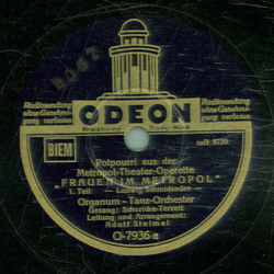 Schuricke Terzett, Organum-Tanz-Orchester: Adolf Steimel...